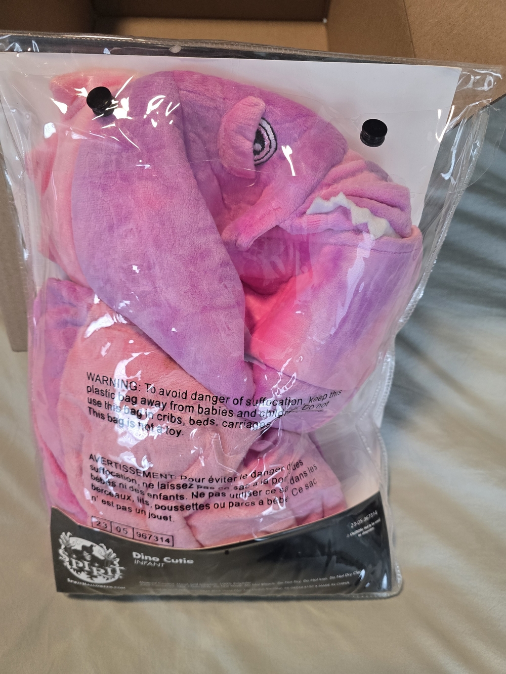 Spirit Dino Cutie Infant Pink Dinosaur Costume - Picture 2 of 2